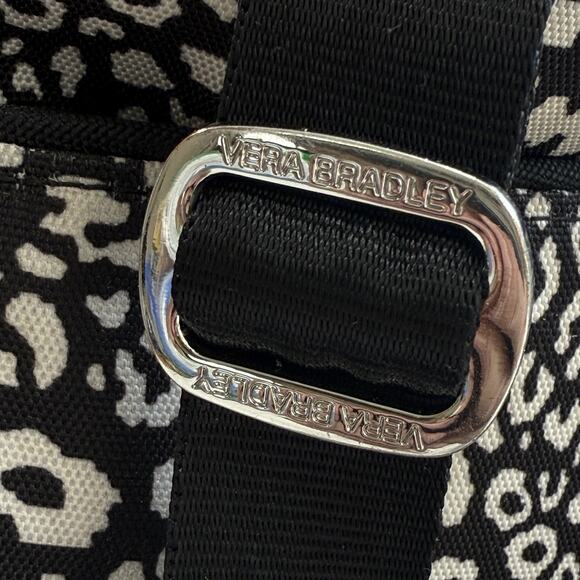 Vera Bradley Nylon Crossbody Purse Black & White Animal Print Lighten Up Slim - Picture 3 of 16